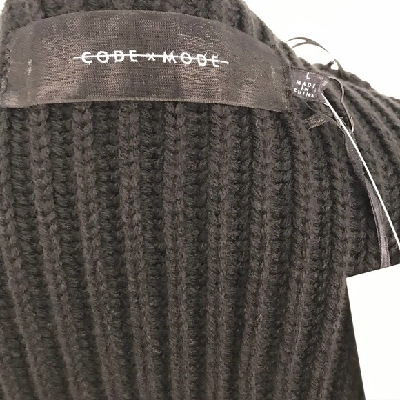 NWT Code X Mode Knit Black Cardigan Sweater Size Large - Picture 9 of 10